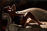 Fabian Perez Paola on thhe Couch
